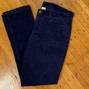 J.Crew City Fit straight leg cord, 31, dark blue